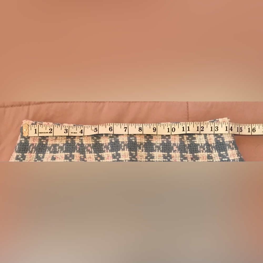 Vintage J. G. Hook Pastel Blue, Pink & White Gingham Knit-Feel Skirt - 10 - Picture 3 of 13